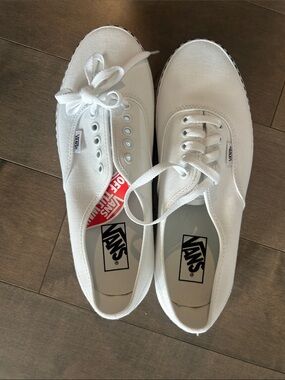 Vans White Low-Top Canvas Sneakers